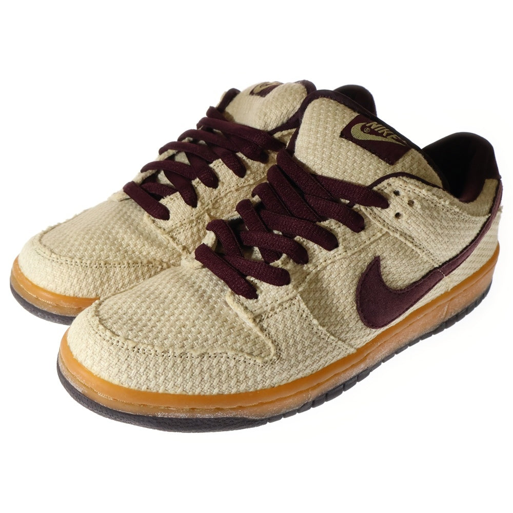 NIKE SB(ナイキエスビー) 【観賞用 2003年製】DUNK LOW PRO RED HEMP ダンク プロ レッドヘンプ ローカットスニーカー ベージュ/バーガンディ US9.5/27.5cm 304292-761