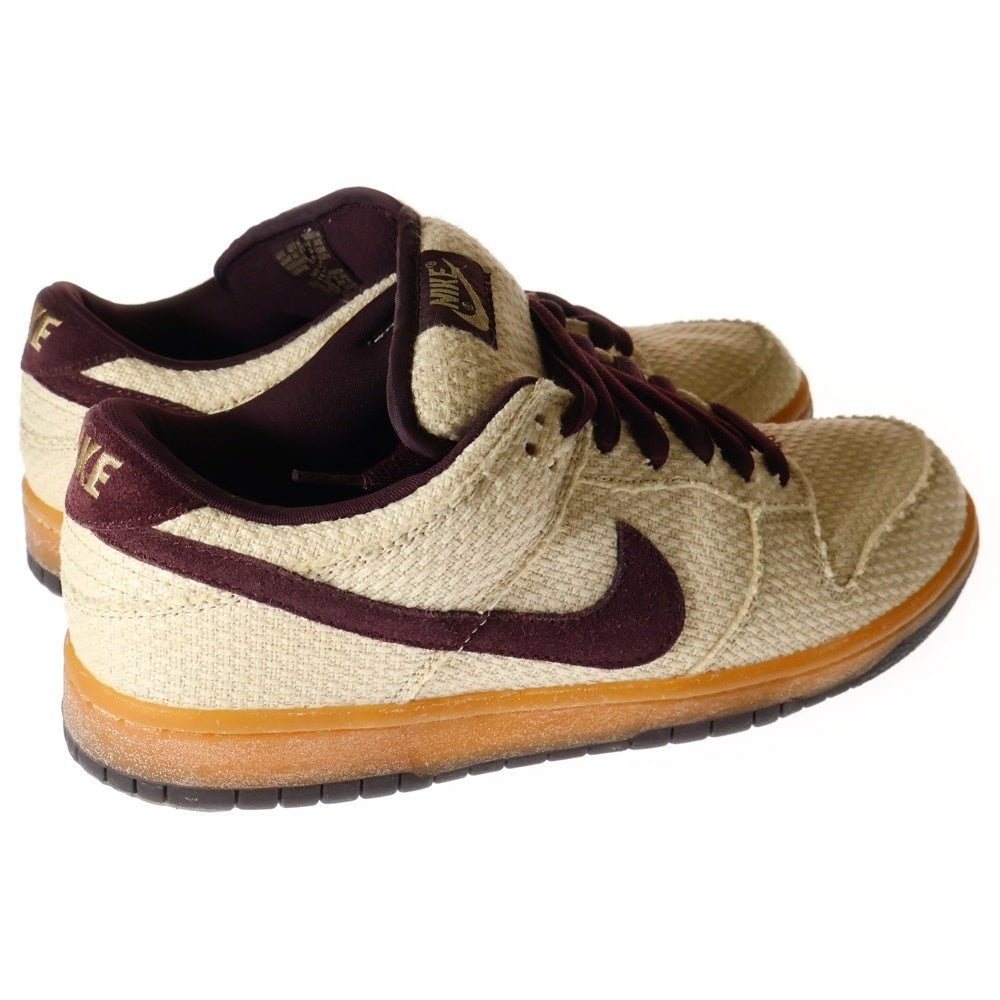 NIKE SB(ナイキエスビー) 【観賞用 2003年製】DUNK LOW PRO RED HEMP ダンク プロ レッドヘンプ ローカットスニーカー ベージュ/バーガンディ US9.5/27.5cm 304292-761