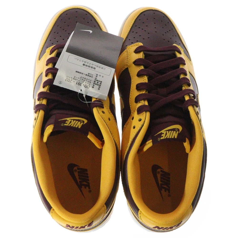 NIKE(ナイキ) DUNK LOW UNIVERSITY GOLD ダンク ユニバーシティゴールド ローカットスニーカー イエロー/バーガンディ US9/27cm DD1391-702
