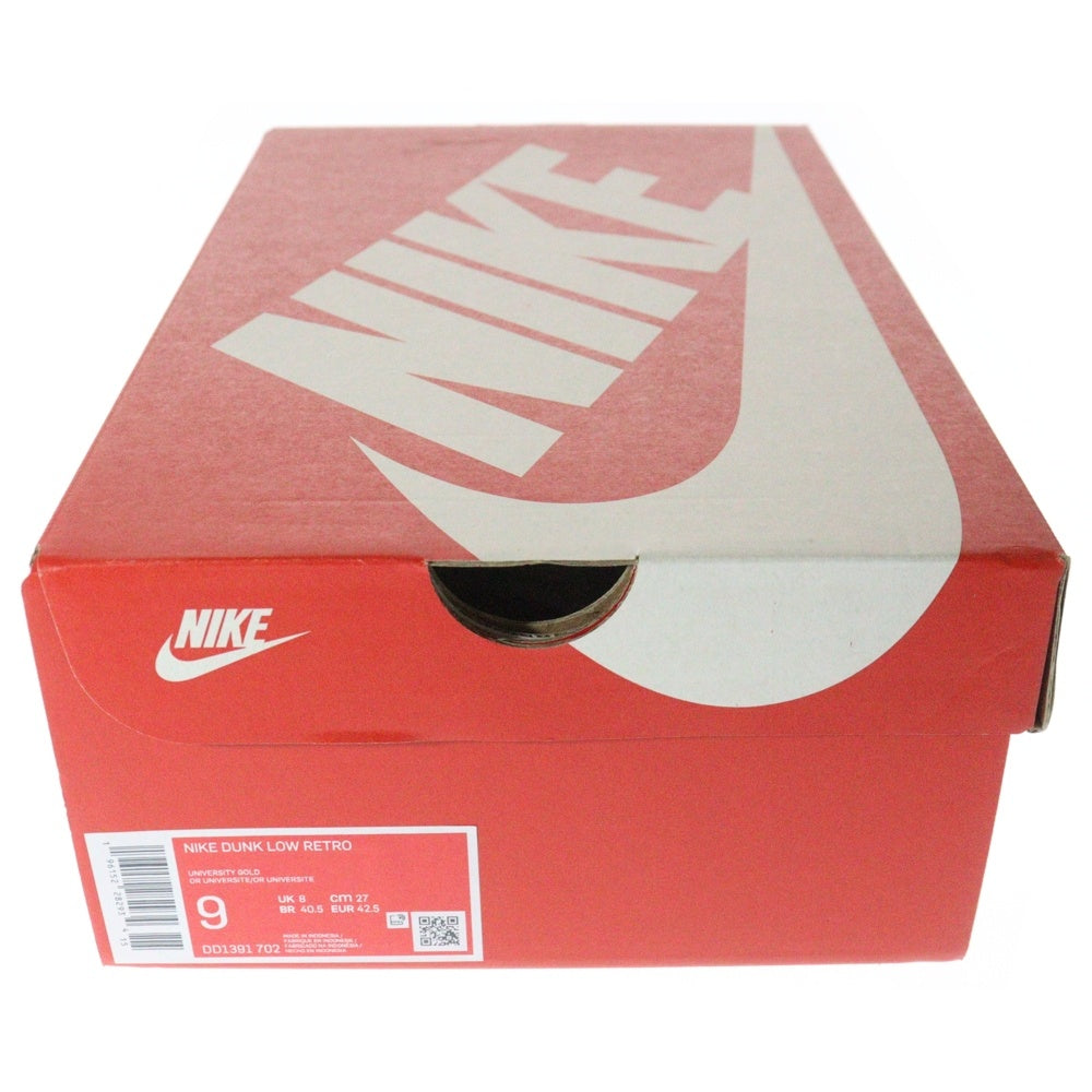 NIKE(ナイキ) DUNK LOW UNIVERSITY GOLD ダンク ユニバーシティゴールド ローカットスニーカー イエロー/バーガンディ US9/27cm DD1391-702