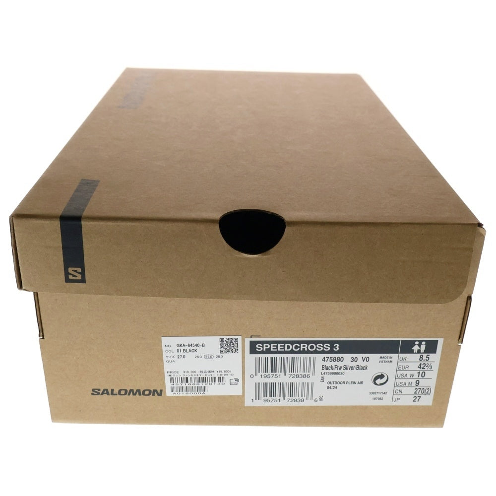 SALOMON(サロモン) SPEEDCROSS 5 GTX GORE-TEX スピードクロス ゴアテックス ローカットスニーカー ブラック US9/27cm 187982