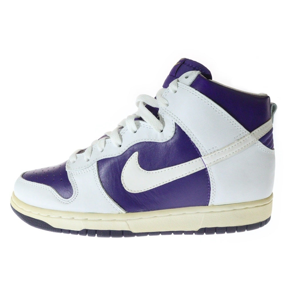 NIKE(ナイキ) 【観賞用1999年製】 DUNK HIGH LE ダンク ハイカットスニーカー ホワイト/パープル US9/27cm 630355-511