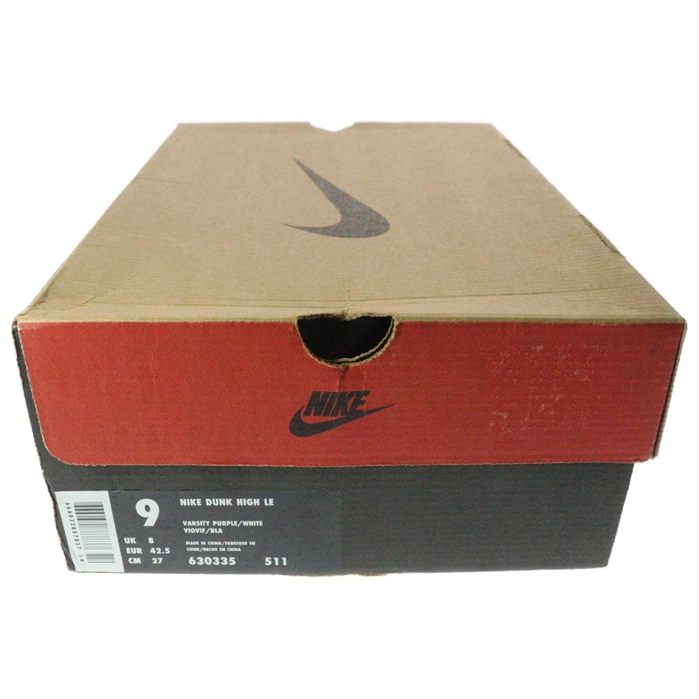 NIKE(ナイキ) 【観賞用1999年製】 DUNK HIGH LE ダンク ハイカットスニーカー ホワイト/パープル US9/27cm 630355-511