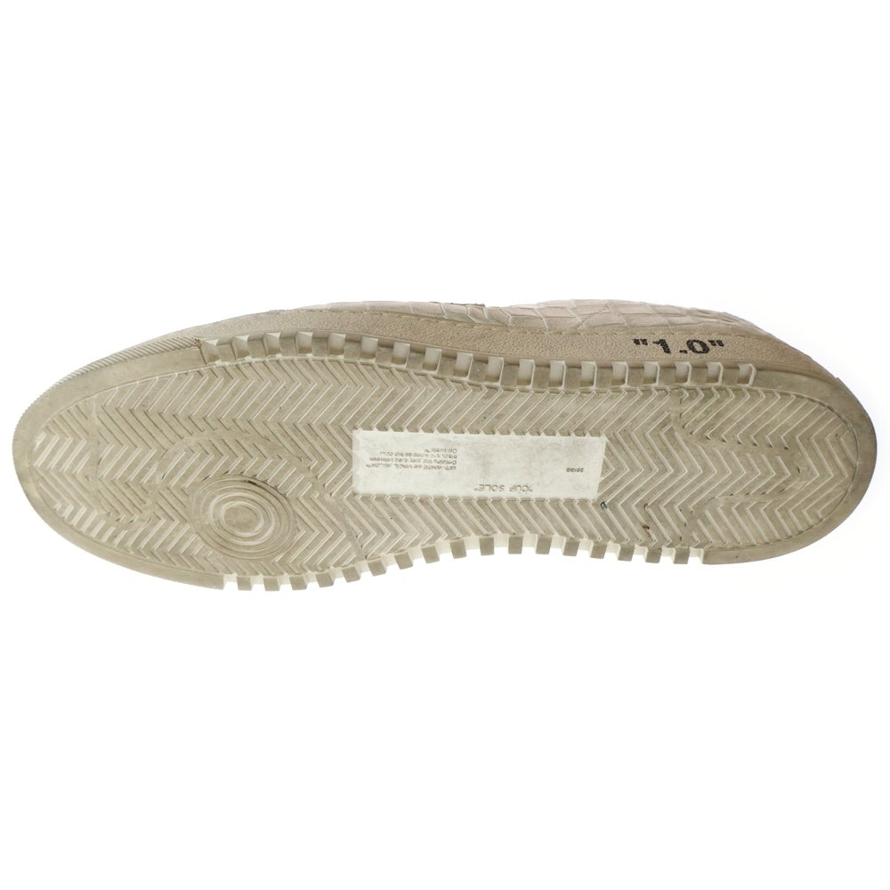 OFF-WHITE(オフホワイト) 19AW 2.0 SNEAKER レザー ローカットスニーカー ホワイト/シルバー OMIA042F19D680370191
