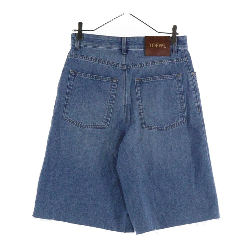 LOEWE(ロエベ) ANAGRAM SHORTS アナグラム ロゴプリント カットオフ ハーフパンツ ショーツ インディゴ H526Y1GW07