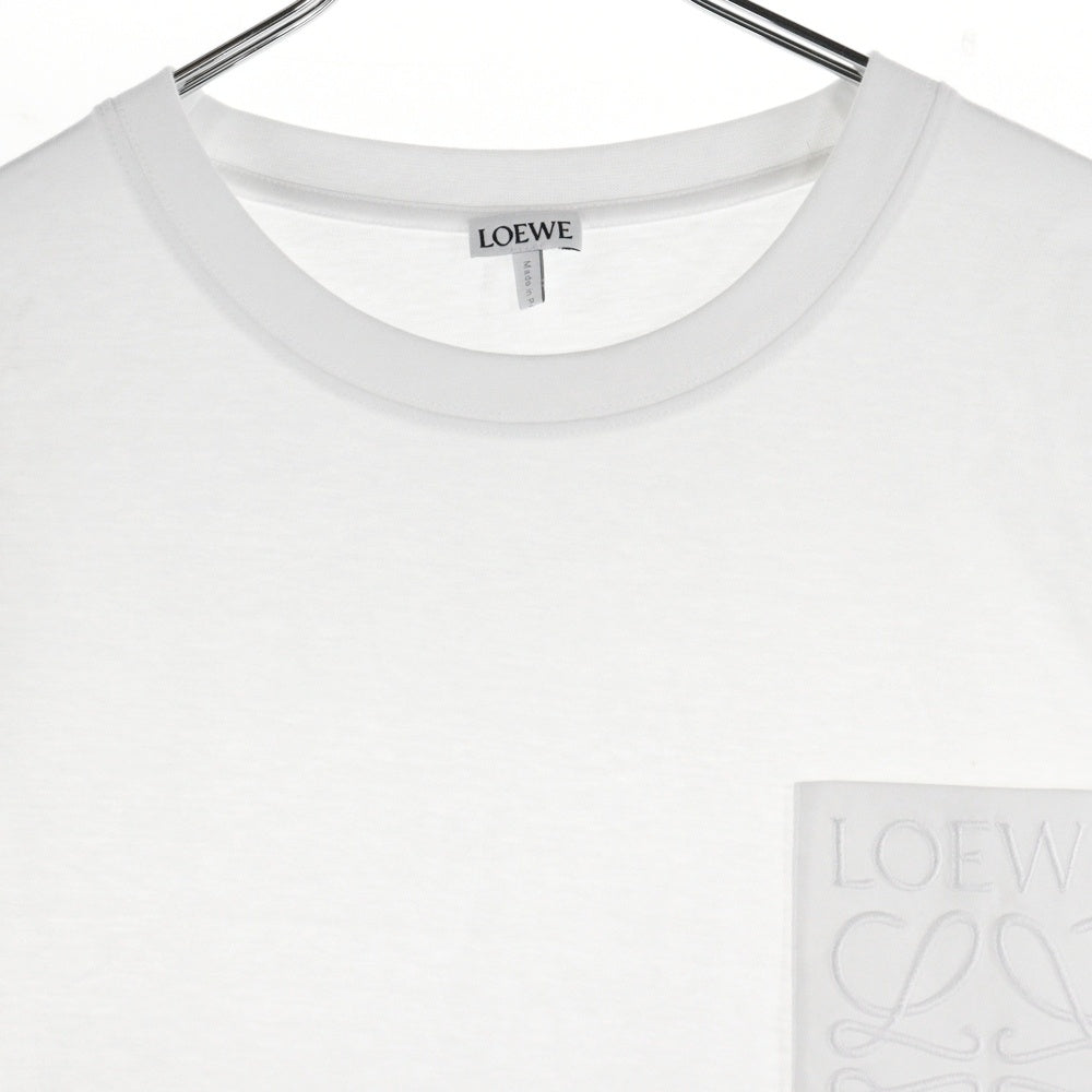 LOEWE(ロエベ) フロントロゴエンブロイダリー クルーネック半袖Tシャツ カットソー ホワイト H526Y22XBC