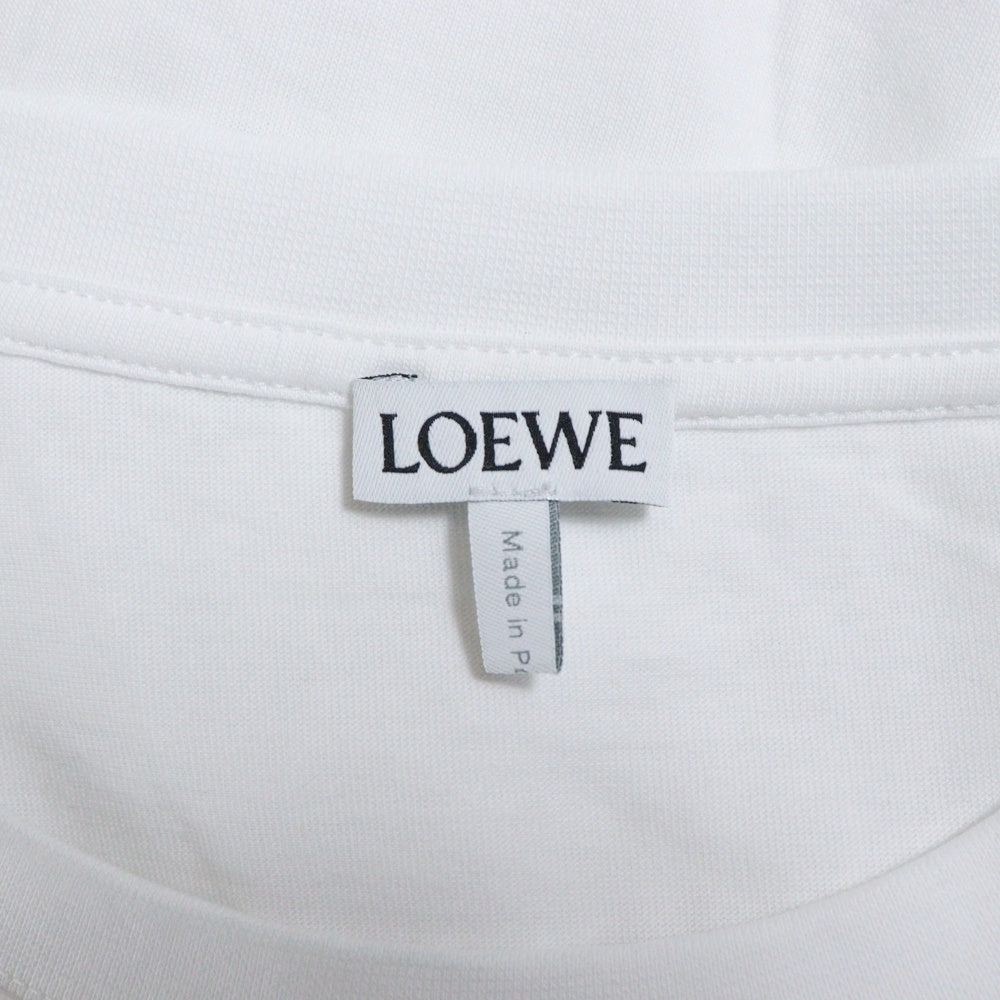 LOEWE(ロエベ) フロントロゴエンブロイダリー クルーネック半袖Tシャツ カットソー ホワイト H526Y22XBC
