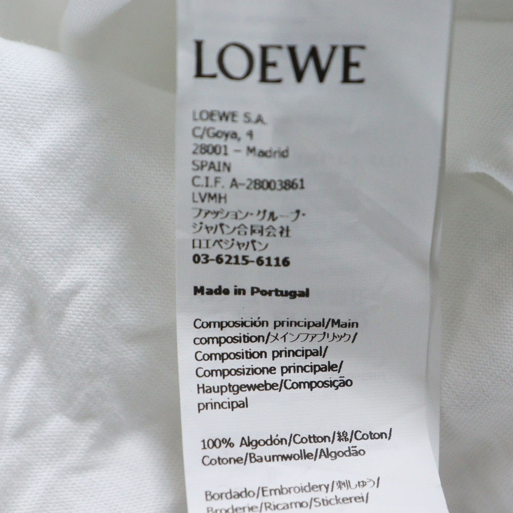 LOEWE(ロエベ) フロントロゴエンブロイダリー クルーネック半袖Tシャツ カットソー ホワイト H526Y22XBC