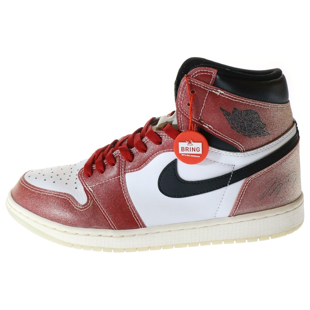 NIKE(ナイキ) ×Trophy Room Air Jordan 1 High OG Chicago ×トロフィールーム エアジョーダン1 ハイ OG シカゴ ハイカットスニーカー レッド US11/29cm DA2728-100