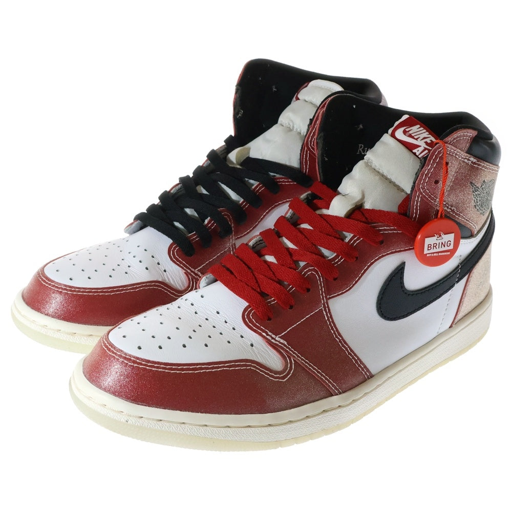 NIKE(ナイキ) ×Trophy Room Air Jordan 1 High OG Chicago ×トロフィールーム エアジョーダン1 ハイ OG シカゴ ハイカットスニーカー レッド US11/29cm DA2728-100