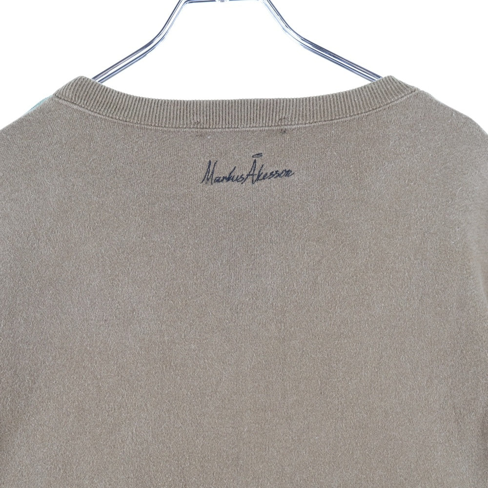 UNDERCOVER(アンダーカバー) 21AW フォトプリント クルーネック スウェットトレーナー ブラウン UC2A4804-2