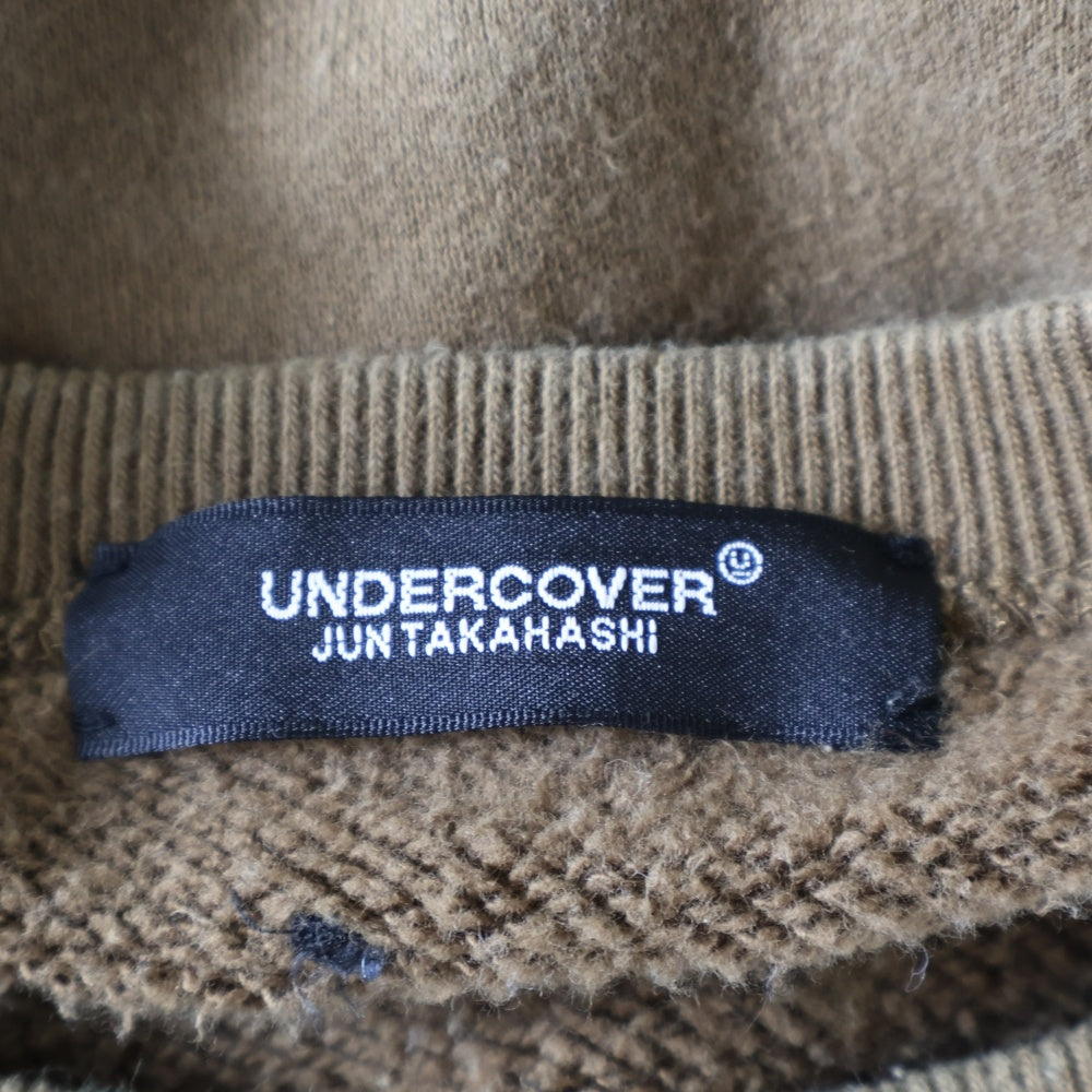 UNDERCOVER(アンダーカバー) 21AW フォトプリント クルーネック スウェットトレーナー ブラウン UC2A4804-2