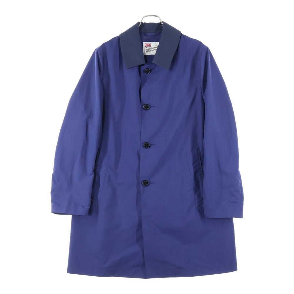 Traditional Weatherwear(トラディショナル ウェザーウェア) 23SS ナイロン ロング ステンカラーコート ネイビー G231APFCO0353E