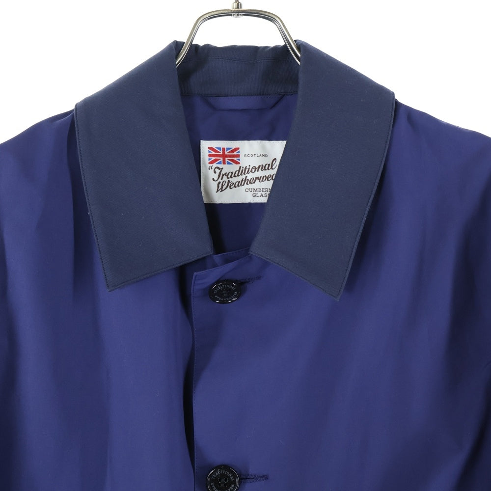 Traditional Weatherwear(トラディショナル ウェザーウェア) 23SS ナイロン ロング ステンカラーコート ネイビー G231APFCO0353E