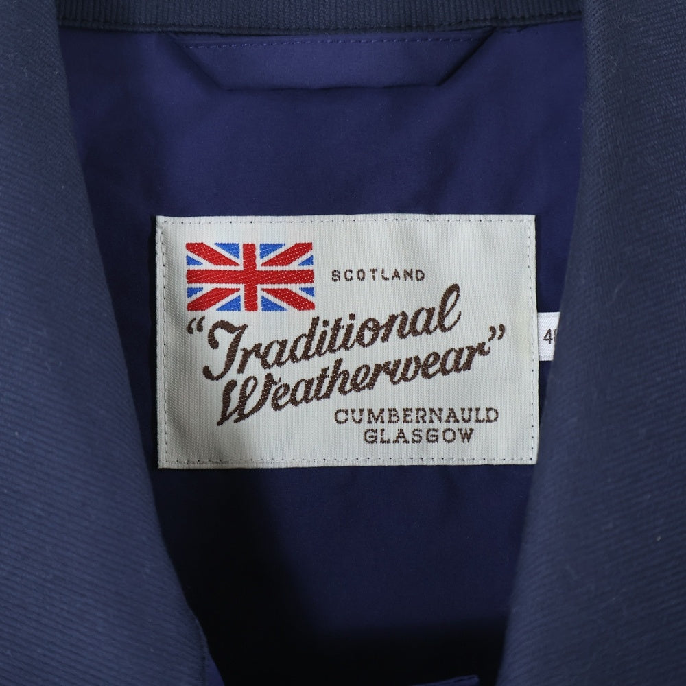 Traditional Weatherwear(トラディショナル ウェザーウェア) 23SS ナイロン ロング ステンカラーコート ネイビー G231APFCO0353E