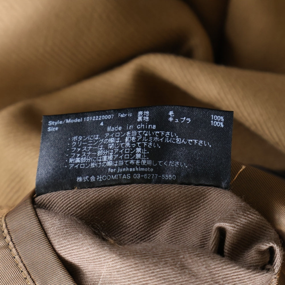 jun hashimoto(ジュンハシモト) 22AW CHESTER COAT ウール チェスターコート ブラウン 1012220007