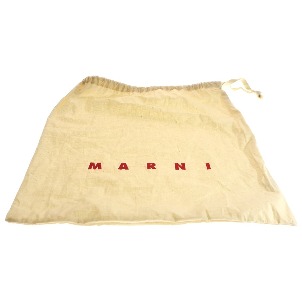 MARNI(マルニ) TRIBECA トライベッカ ロゴプリント レザーショルダーバッグ ネイビー SBMQ0036A3