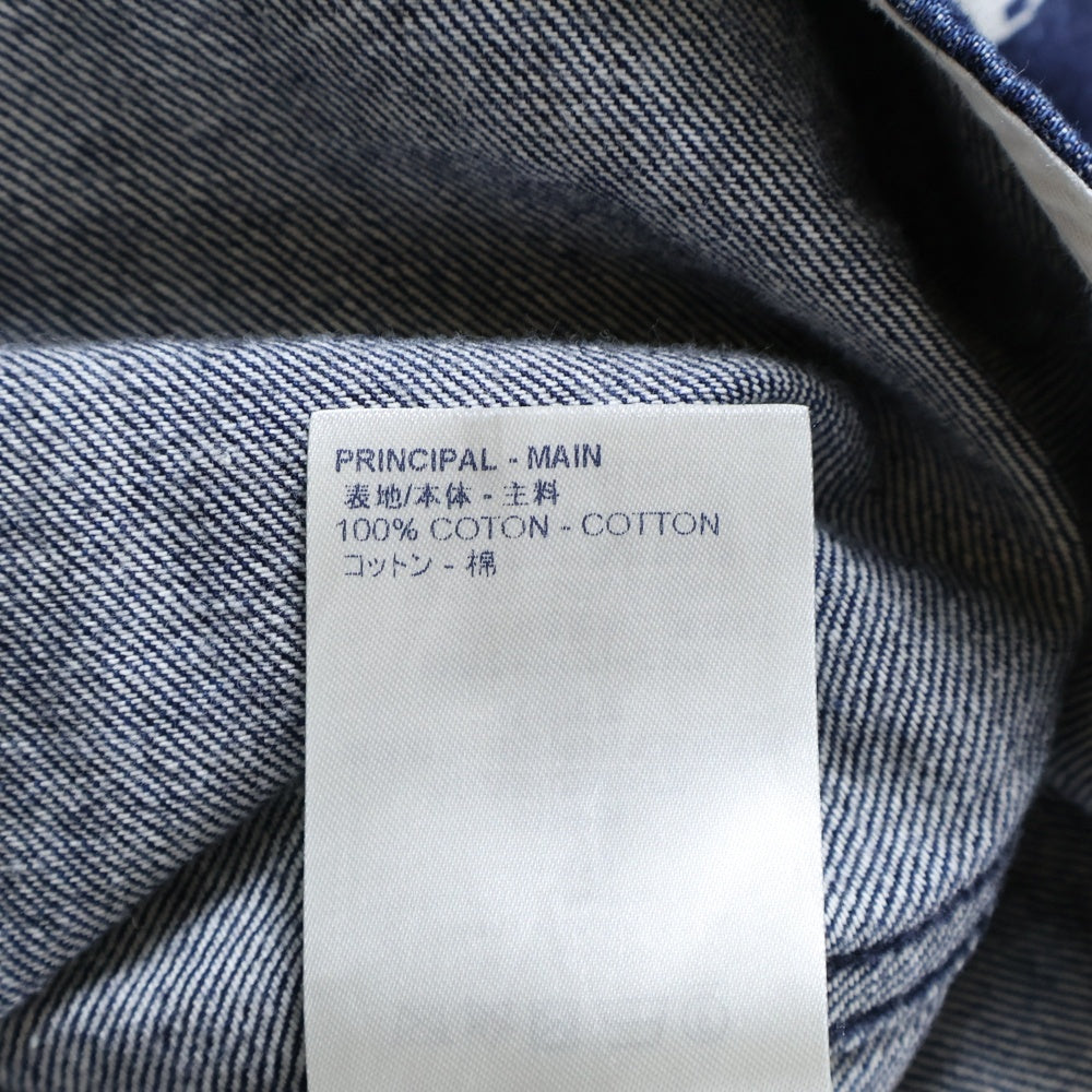 LOUIS VUITTON(ルイヴィトン) 20AW LVリーフ デニム ベースボール 半袖シャツ インディゴ RM202M VFV HJS15W