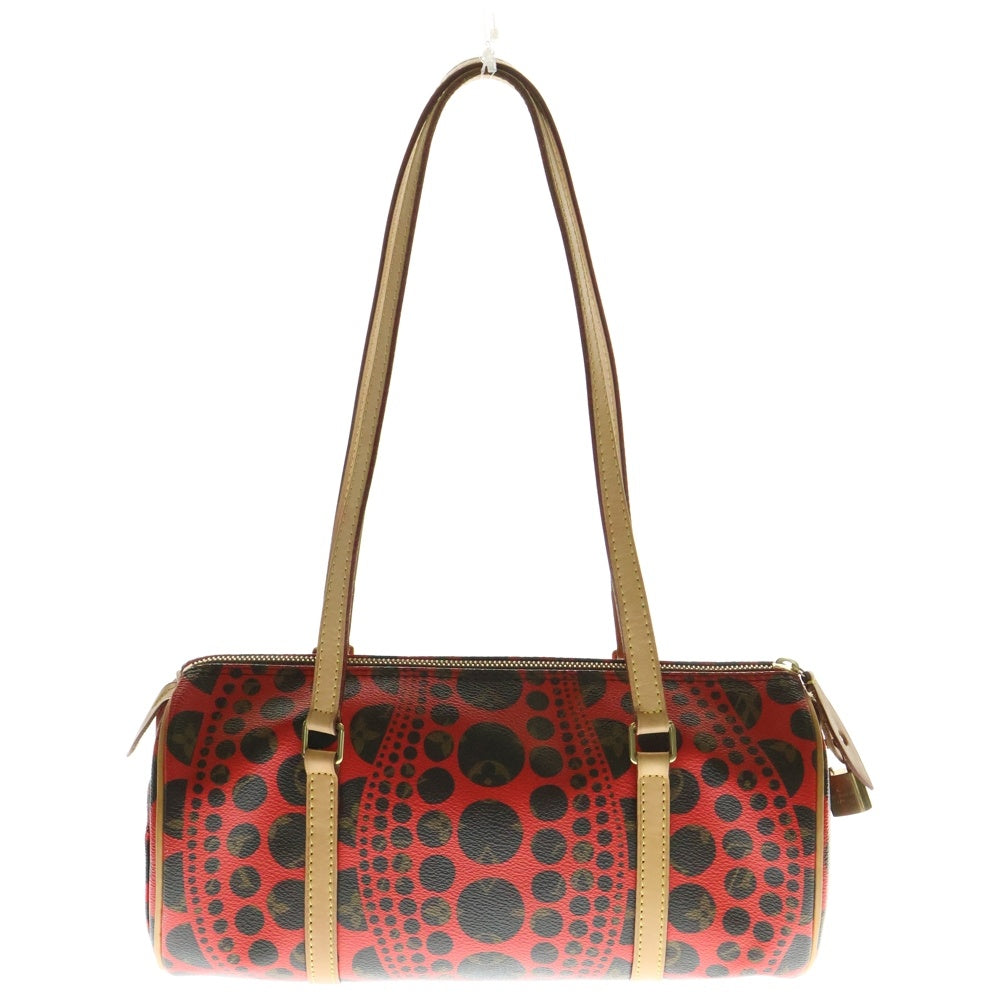 LOUIS VUITTON(ルイヴィトン) ×草間彌生 モノグラム パンプキンドット パピヨン ショルダー バッグ レッド/ブラウン M40689 MB2182