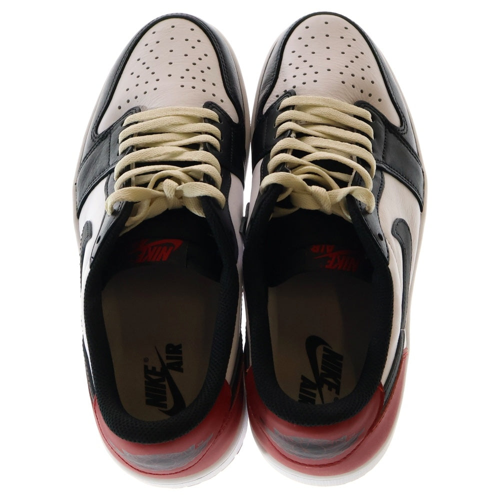 NIKE(ナイキ) AIR JORDAN 1 RETRO LOW OG BLACK TOE エアジョーダン1 ブラックトゥ レースアップ ローカットスニーカー ホワイト/ブラック/レッド US9.5/27.5cm CZ0790-106