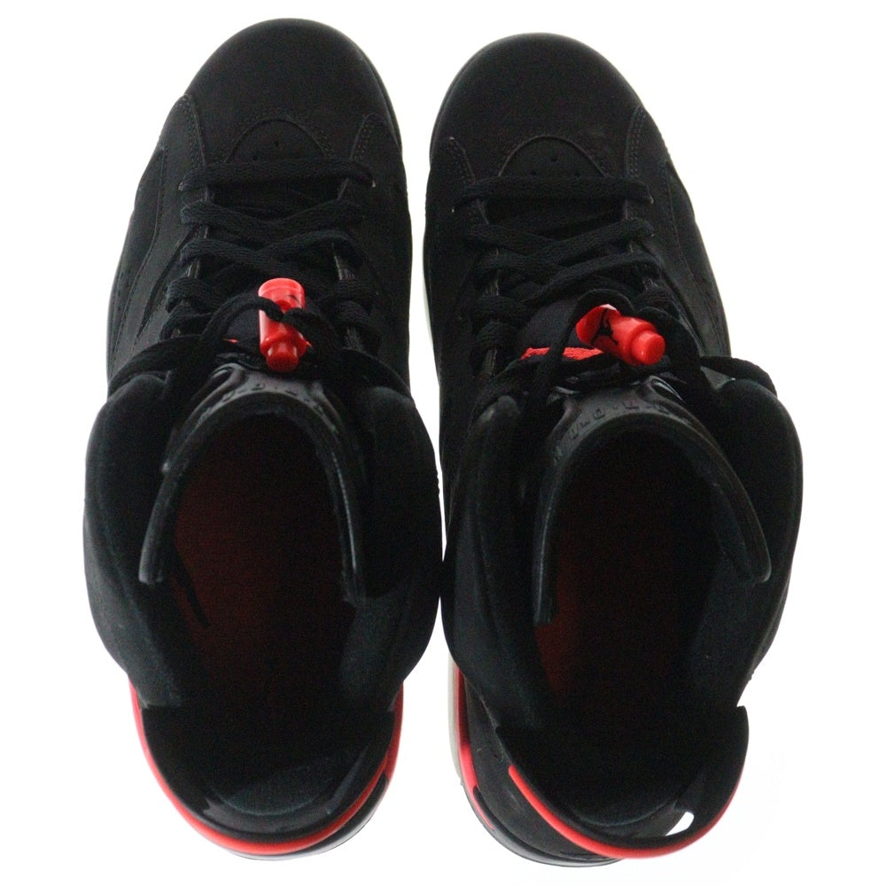 NIKE(ナイキ) AIR JORDAN 6 RETRO INFRARED BLACK エアジョーダン6 レトロ インフラレッドブラック ハイカットスニーカー ブラック/レッド US9.5/27.5cm 384664-023