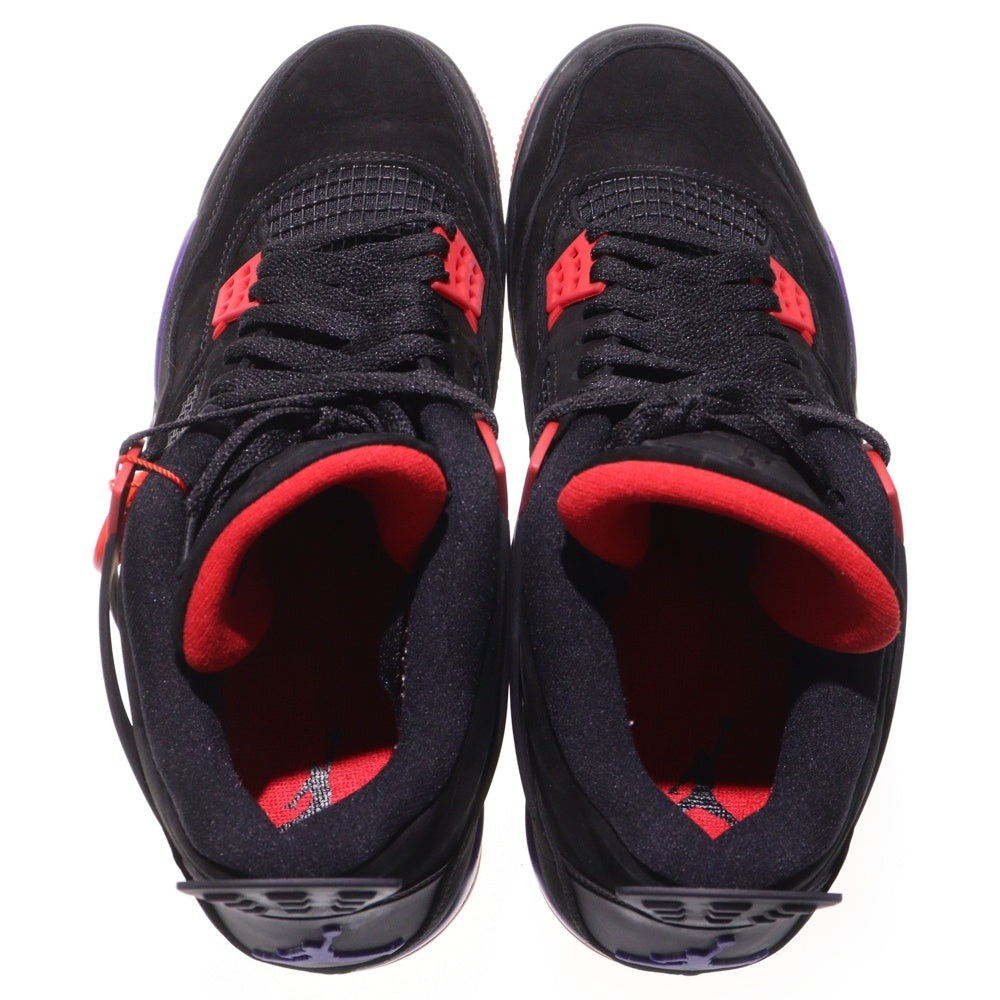 NIKE(ナイキ) AIR JORDAN 4 RETRO RAPTORS エアジョーダン 4 レトロ ラプターズ ハイカットスニーカー ブラック US9.5/27.5cm AQ3816-065