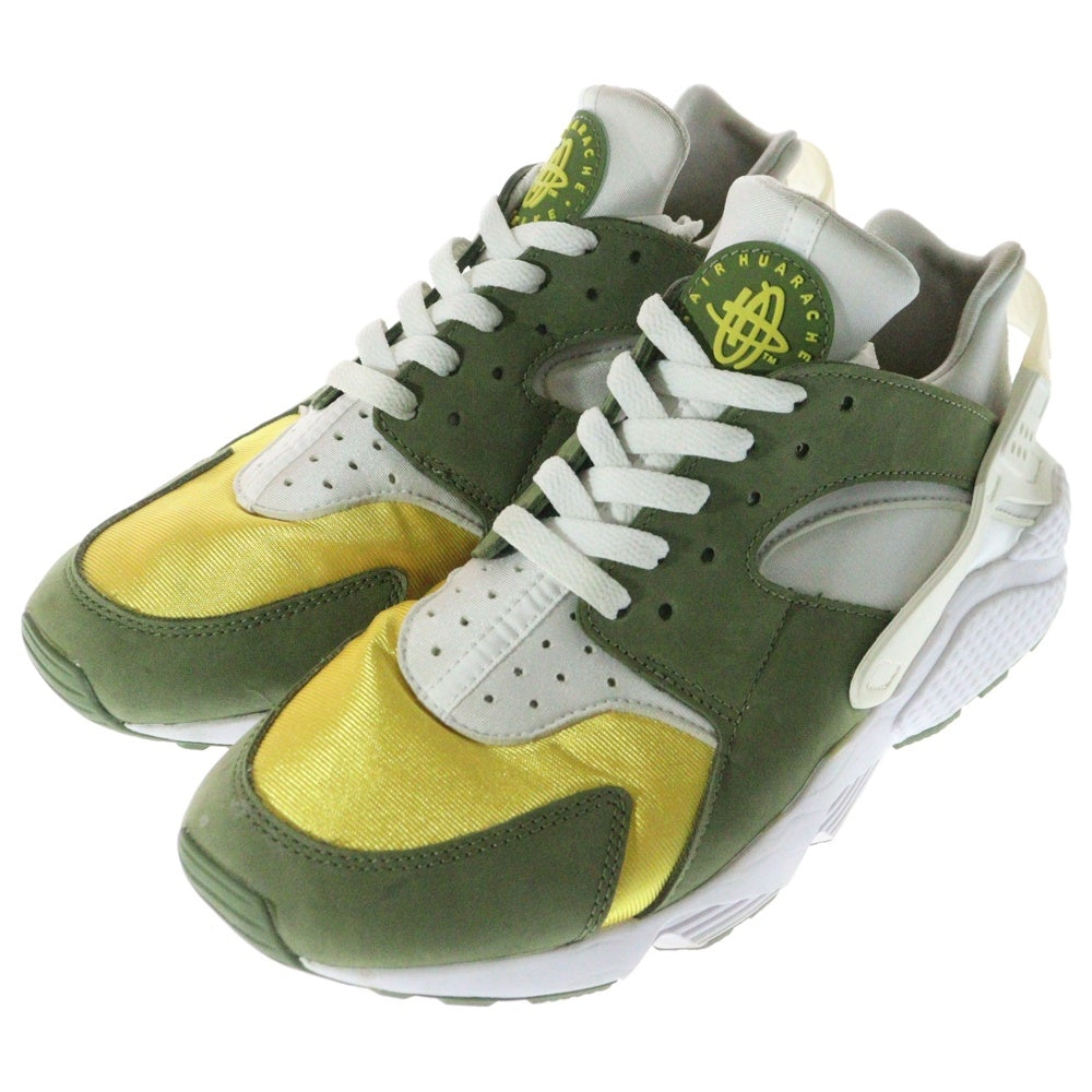 NIKE(ナイキ) ×STUSSY AIR HUARACHE DARK OLIVE ストゥーシー エアハラチ ダークオリーブ ローカットスニーカー ホワイト/カーキ US10/28cm DD1381-300