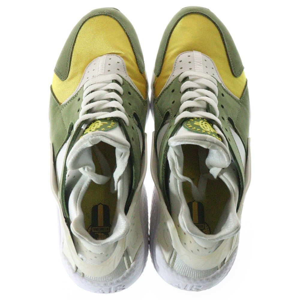 NIKE(ナイキ) ×STUSSY AIR HUARACHE DARK OLIVE ストゥーシー エアハラチ ダークオリーブ ローカットスニーカー ホワイト/カーキ US10/28cm DD1381-300