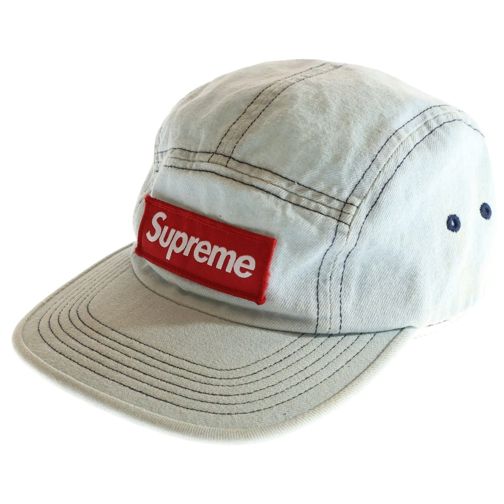 SUPREME(シュプリーム) Washed Chino Twill Camp Cap Denim ボックスロゴ ウォッシュド チノ ツイルキャンプキャップ デニム 帽子 インディゴ