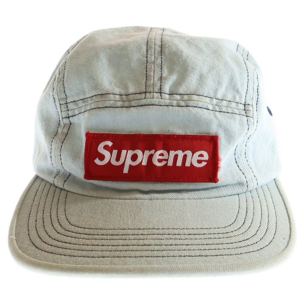 SUPREME(シュプリーム) Washed Chino Twill Camp Cap Denim ボックスロゴ ウォッシュド チノ ツイルキャンプキャップ デニム 帽子 インディゴ