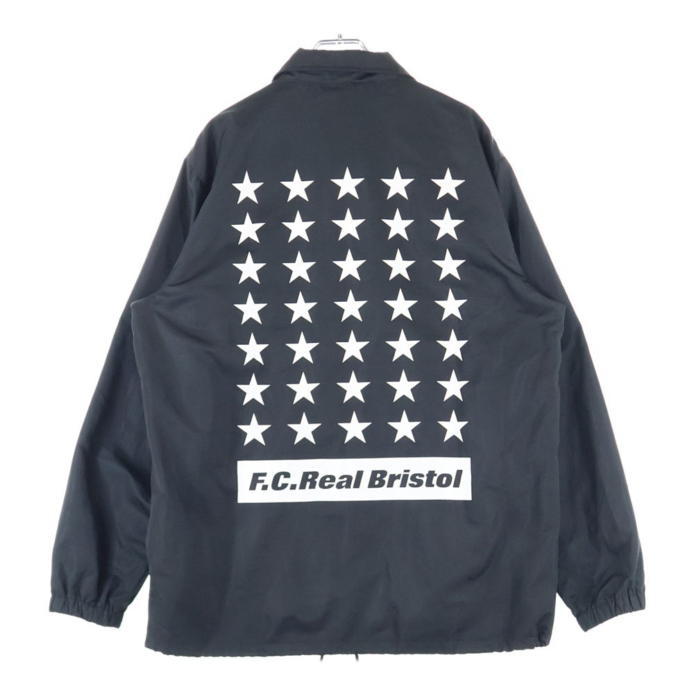 F.C.R.B./F.C.Real Bristol/FCRB(エフシーアールビー/エフシーレアルブリストル) ロゴパッチ フロントボタン ナイロンジャケット ブラック FCRB-160028