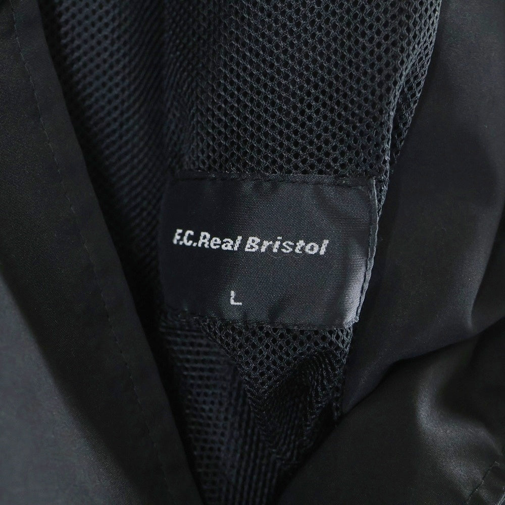 F.C.R.B./F.C.Real Bristol/FCRB(エフシーアールビー/エフシーレアルブリストル) ロゴパッチ フロントボタン ナイロンジャケット ブラック FCRB-160028