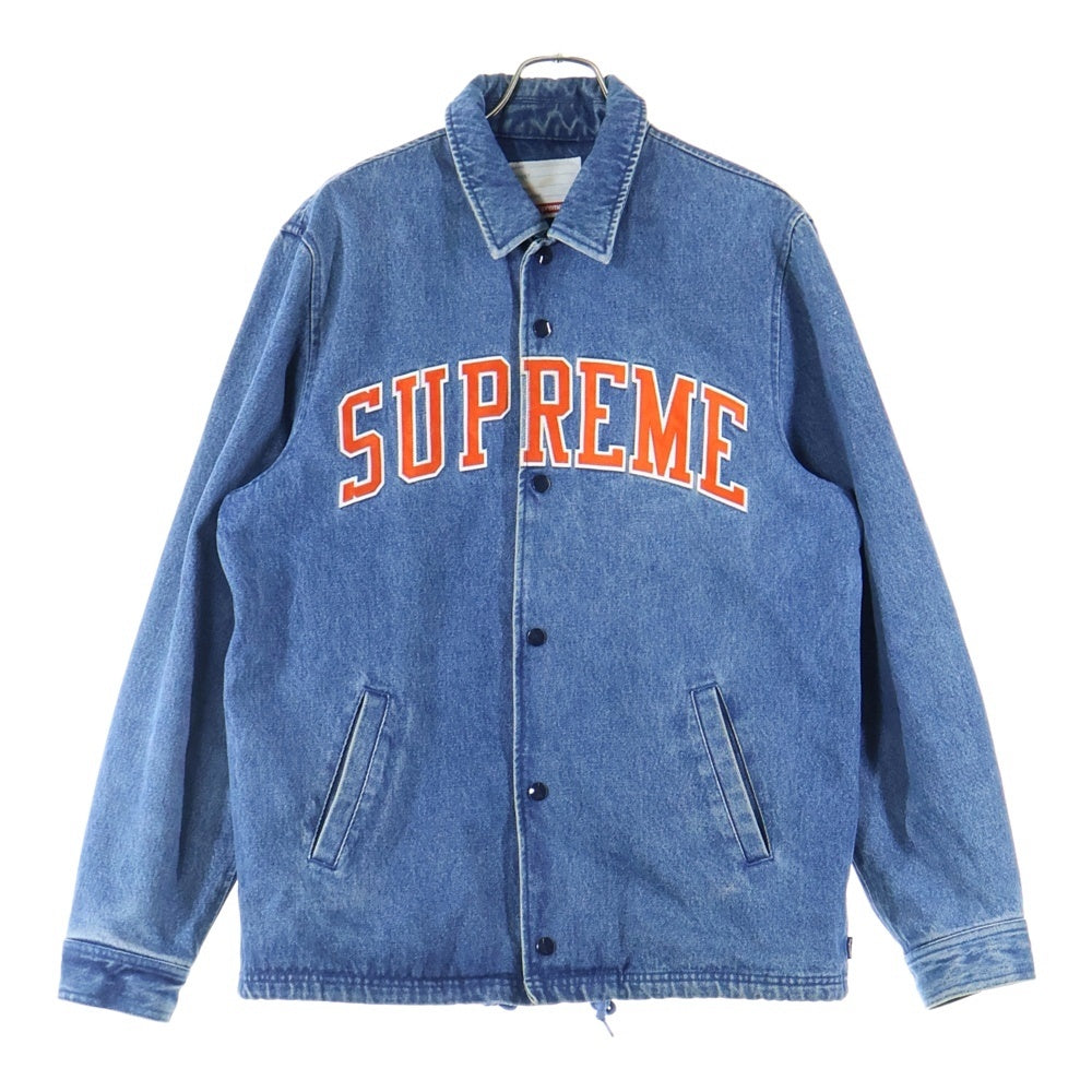 SUPREME(シュプリーム) 13AW Denim Coaches Jacket フロントロゴ刺繍 デニム コーチジャケット インディゴ