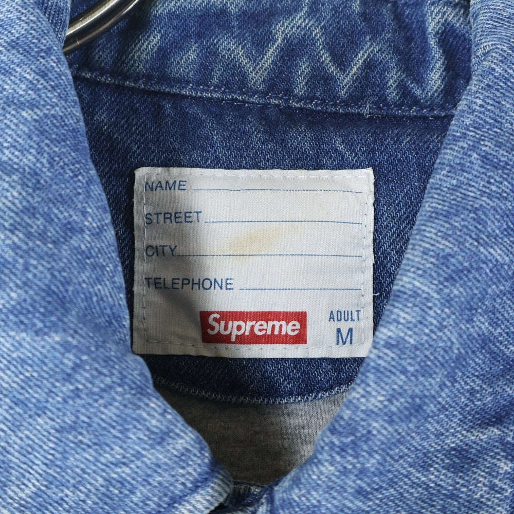 SUPREME(シュプリーム) 13AW Denim Coaches Jacket フロントロゴ刺繍 デニム コーチジャケット インディゴ