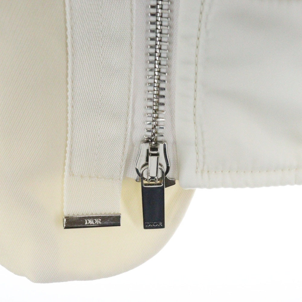 DIOR(ディオール) 21AW ×sacai Hybrid Bomber Jacket Technical Twill サカイ ハイブリッド ボンバージャケット テクニカルツイル ドッキングMA-1 ホワイト 213C443A4732