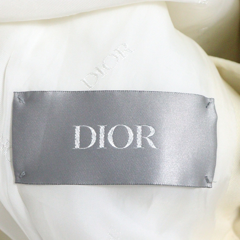DIOR(ディオール) 21AW ×sacai Hybrid Bomber Jacket Technical Twill サカイ ハイブリッド ボンバージャケット テクニカルツイル ドッキングMA-1 ホワイト 213C443A4732