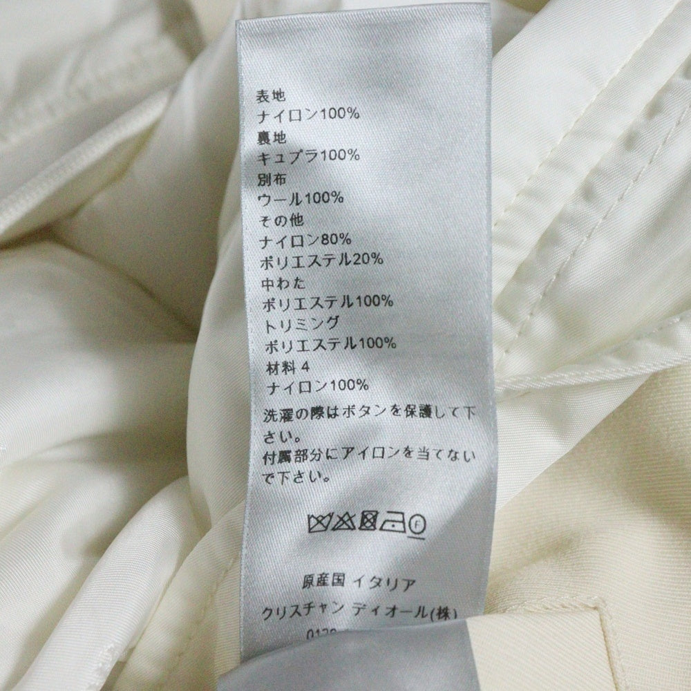 DIOR(ディオール) 21AW ×sacai Hybrid Bomber Jacket Technical Twill サカイ ハイブリッド ボンバージャケット テクニカルツイル ドッキングMA-1 ホワイト 213C443A4732