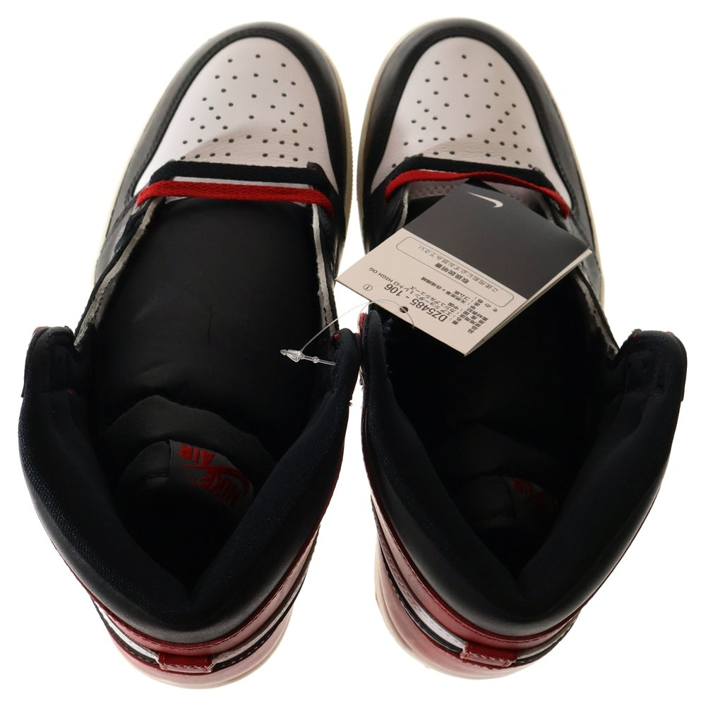 NIKE(ナイキ) AIR JORDAN 1 RETRO HIGH OG BLACK TOE REIMAGINED エアジョーダン1 レトロ OG ブラックトゥリイマジンド ハイカットスニーカー US9.5/27.5cm DZ5485-106