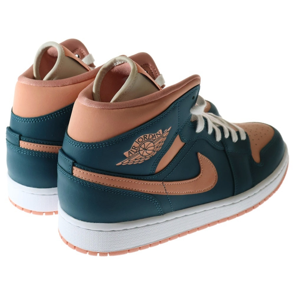 NIKE(ナイキ) WMNS AIR JORDAN 1 MID DARK TEAL GREEN ウィメンズ エアジョーダン1 ミッドカットスニーカー ピンク/グリーン US11.5/28.5cm BQ6472-308