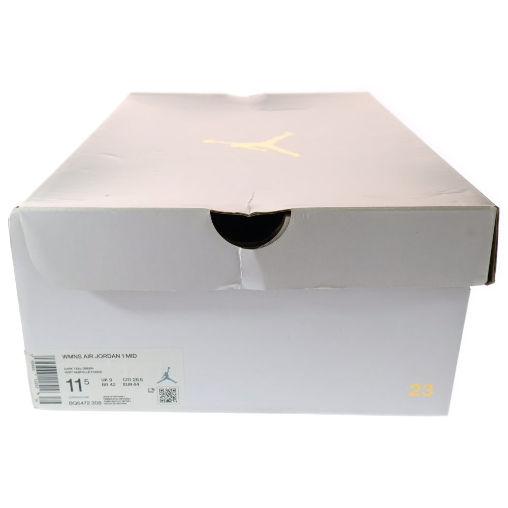 NIKE(ナイキ) WMNS AIR JORDAN 1 MID DARK TEAL GREEN ウィメンズ エアジョーダン1 ミッドカットスニーカー ピンク/グリーン US11.5/28.5cm BQ6472-308