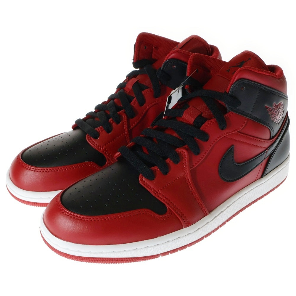 NIKE(ナイキ) AIR JORDAN 1 MID REVERSE BRED エアジョーダン1 リバース ブレッド ミッドカットスニーカー ブラック/レッド US10/28cm 554724-660