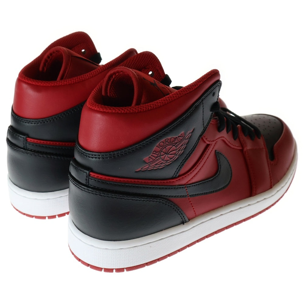 NIKE(ナイキ) AIR JORDAN 1 MID REVERSE BRED エアジョーダン1 リバース ブレッド ミッドカットスニーカー ブラック/レッド US10/28cm 554724-660