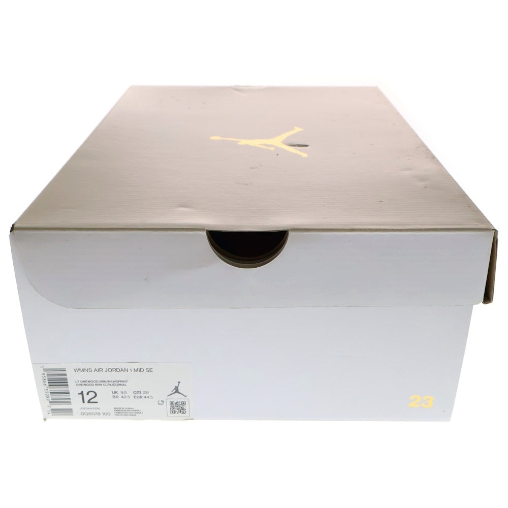 NIKE(ナイキ) WMNS AIR JORDAN 1 MID ウィメンズ エアジョーダン1 ミッドカットスニーカー ホワイト/オレンジ US12/29cm DQ6078-100