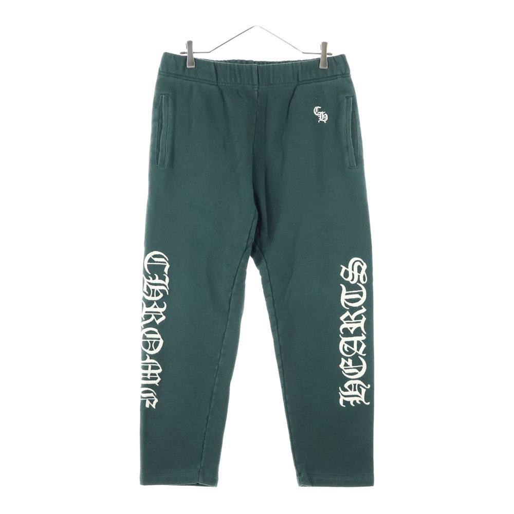 CHROME HEARTS(クロムハーツ) Y NOT SLO RIDE ワイノット ロゴ刺繍 CHプラスレザーパッチ スウェットパンツ カーキ