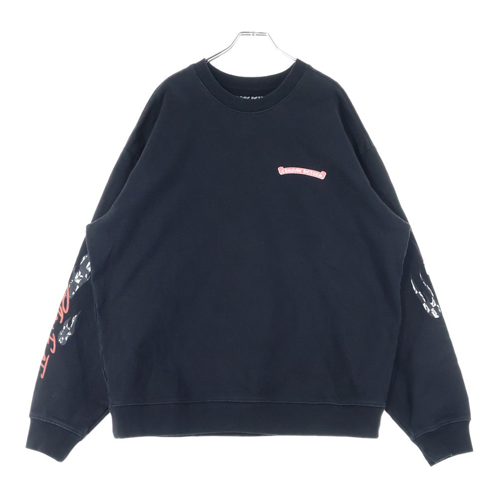 CHROME HEARTS(クロムハーツ) ×MATTY BOY PPO STAY FAST RACE TEAM SWTSHRT ステイファストプリントクルーネックスウェット トレーナー ブラック