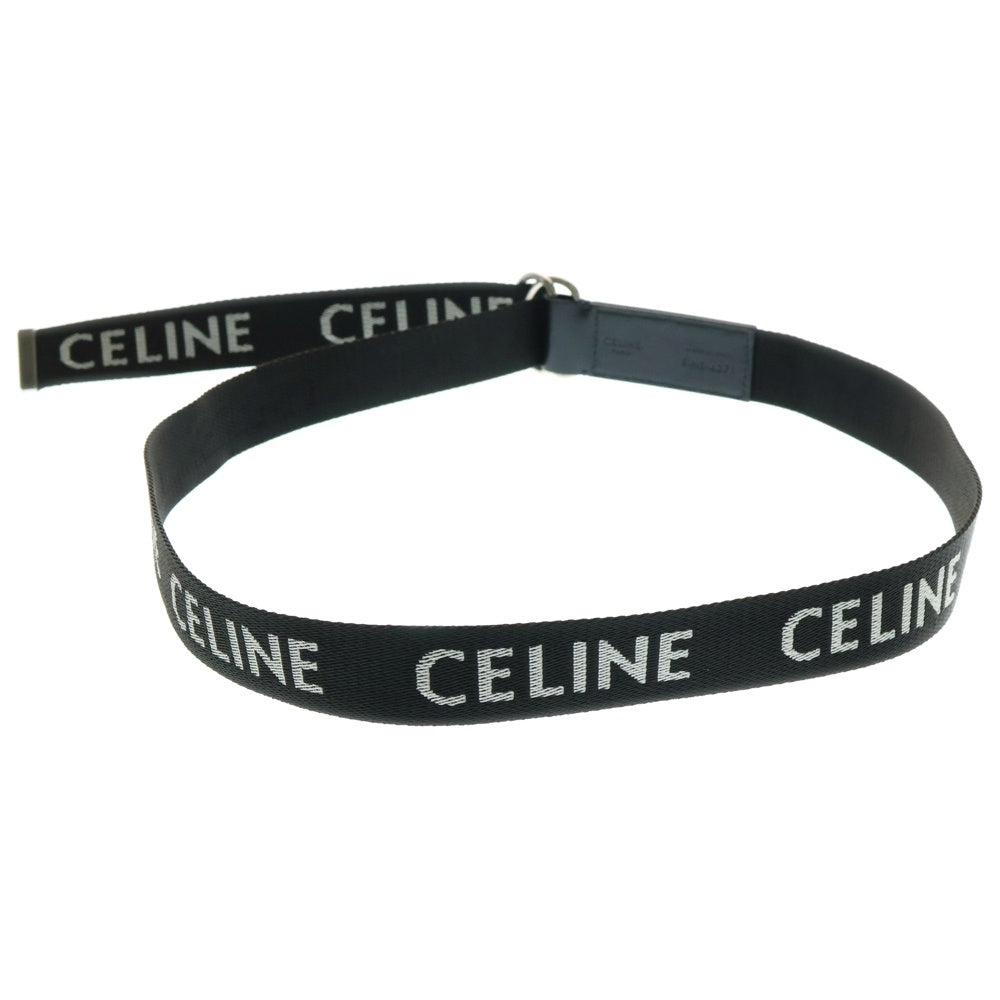 CELINE(セリーヌ) 21AW Medium Double Ring Belt in Jacquard Textile and Calfskin ジャカード テキスタイル & カーフスキン ミディアム ダブル リングベルト 45AVS2AEO 38SI