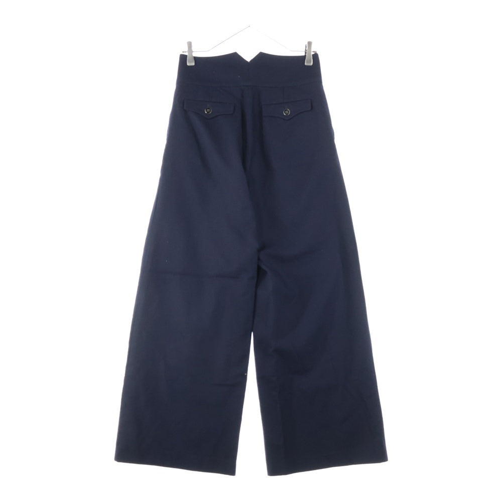 BACCA(バッカ) ハイウエスト 3B ワイド ロングパンツ ネイビー レディース 35-04-55-04301