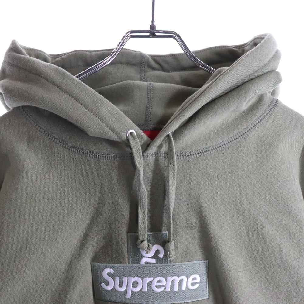 SUPREME(シュプリーム) 20AW Cross Box Logo Hooded Sweatshirt クロス ボックスロゴ スウェット プルオーバーパーカー オリーブ