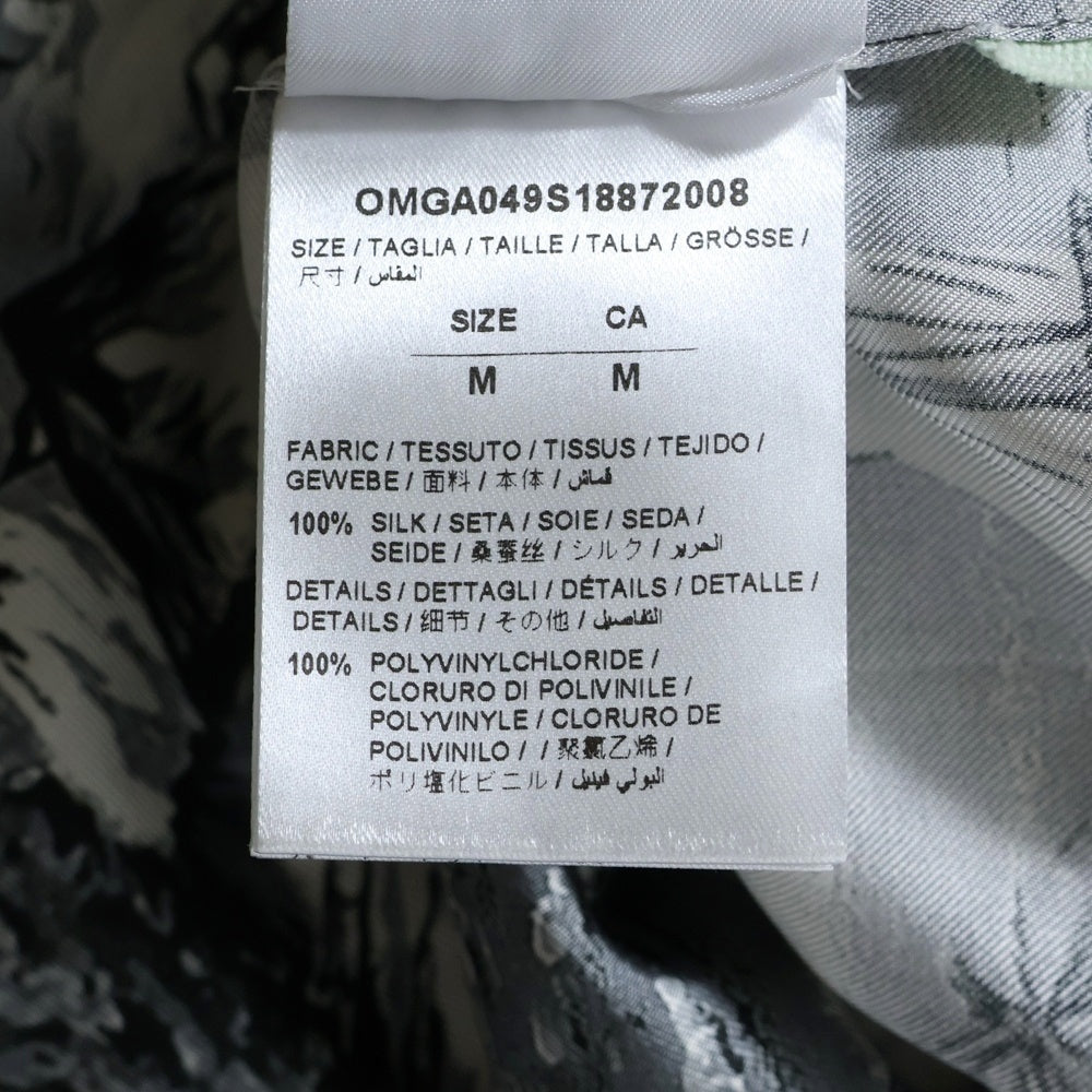 OFF-WHITE(オフホワイト) 18SS ハワイアンプリント 総柄 半袖Tシャツ グレー OMGA049S18872008