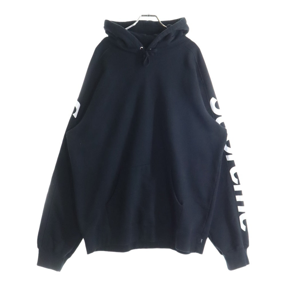 SUPREME(シュプリーム) 18SS Sideline Hooded Sweatshirt サイドライン スウェットフーディ プルオーバーパーカー ブラック